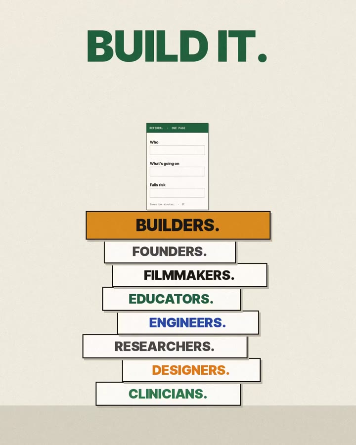 Build it. A frame from Build with CI, a CI film.